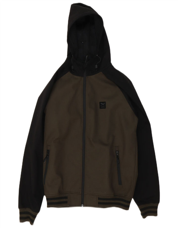 Iriedaily Herre Bomber Jacket UK 38 Medium Khaki Colourblock Polyester