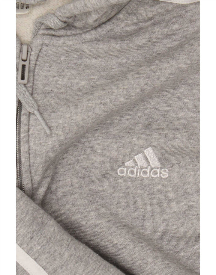 Adidas hættetrøje med lynlås til mænd Medium Grey Flecked