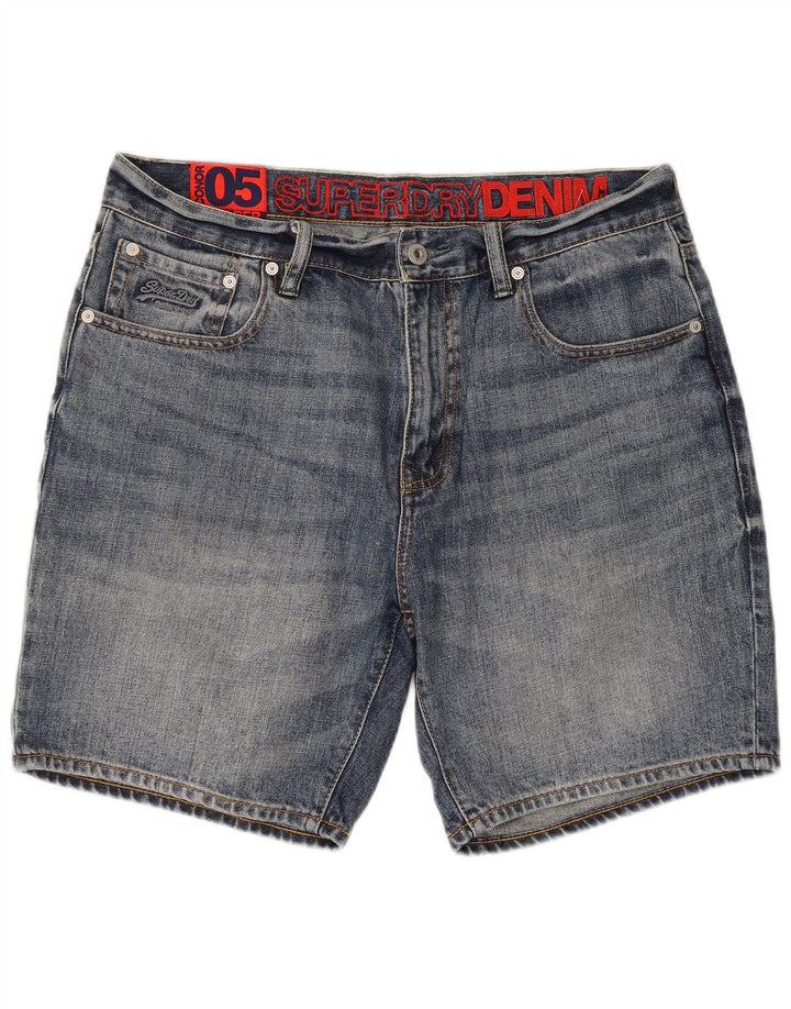 SUPERDRY Denimshorts til mænd W34 Large Blue Cotton