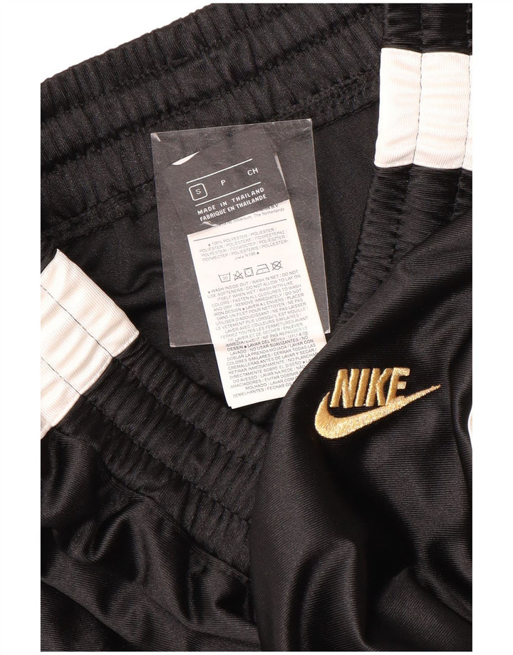 Nike træningsdragtsbukser til kvinder UK 10 Small Black Colourblock Polyester
