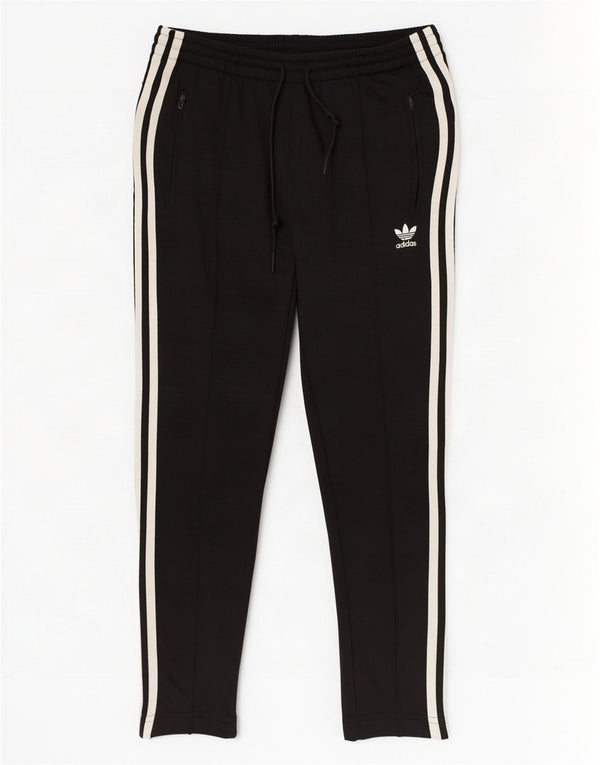 Adidas Womens Crop træningsdragt Bukser UK 6 XS Sort Polyester