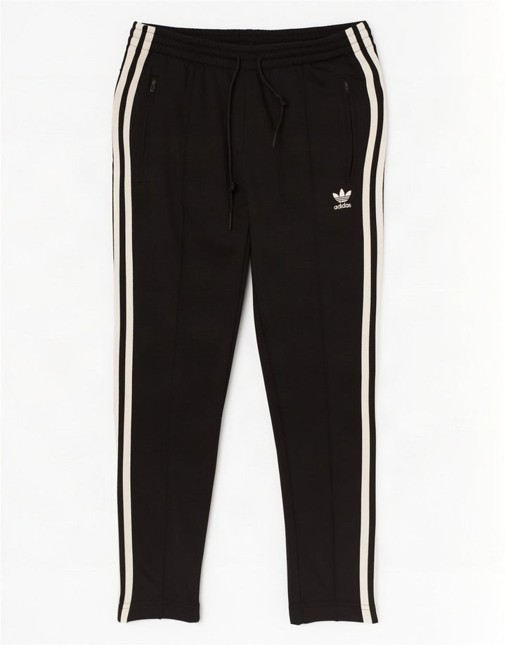 Adidas Womens Crop træningsdragt Bukser UK 6 XS Sort Polyester