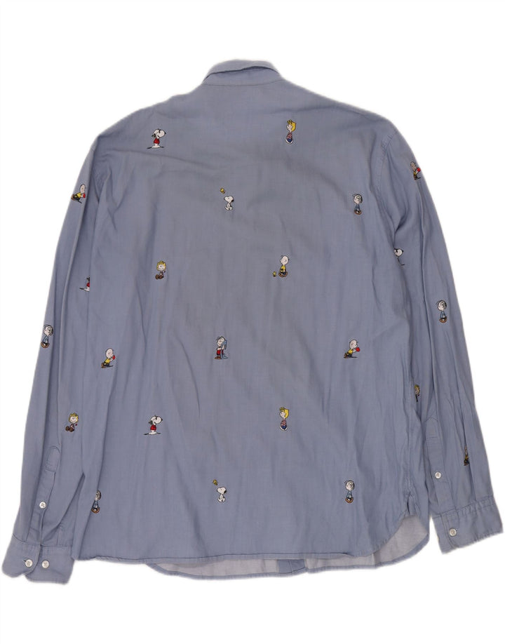 HUGO BOSS Herre Peanuts Shirt XL Blå Bomuld
