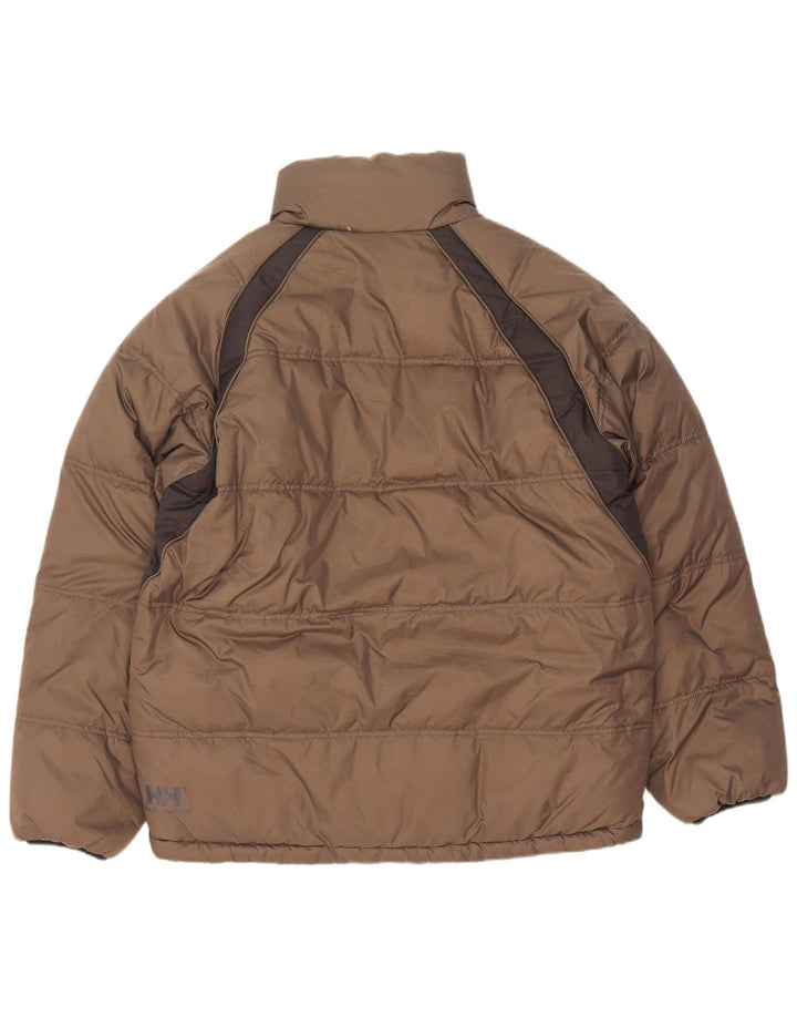 Helly Hansen Herre Vendbar Polstret Jakke UK 38 Medium Brun Nylon