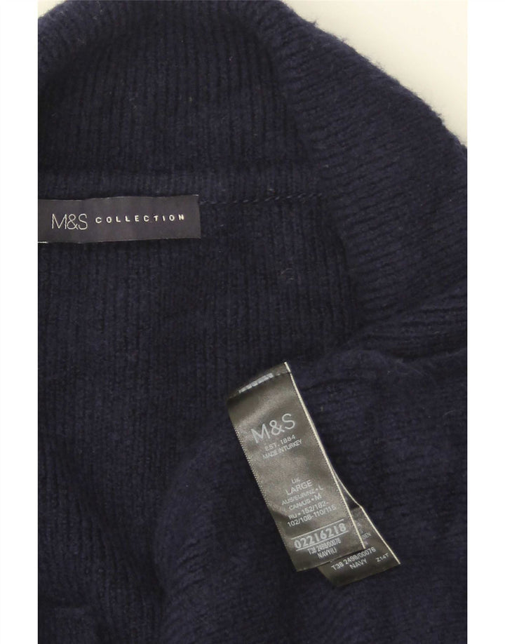 Marks & Spencer Dame Longline Cardigan Sweater UK 16 Large Navy Blue