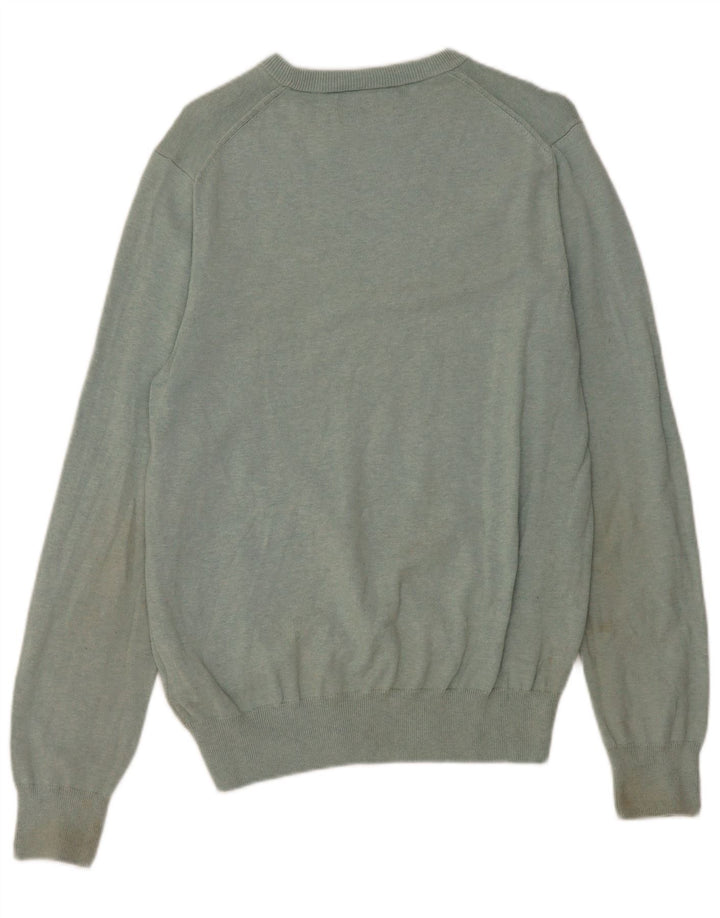 Marks & Spencer Herre Boat Neck Jumper Sweater Medium Grøn Bomuld