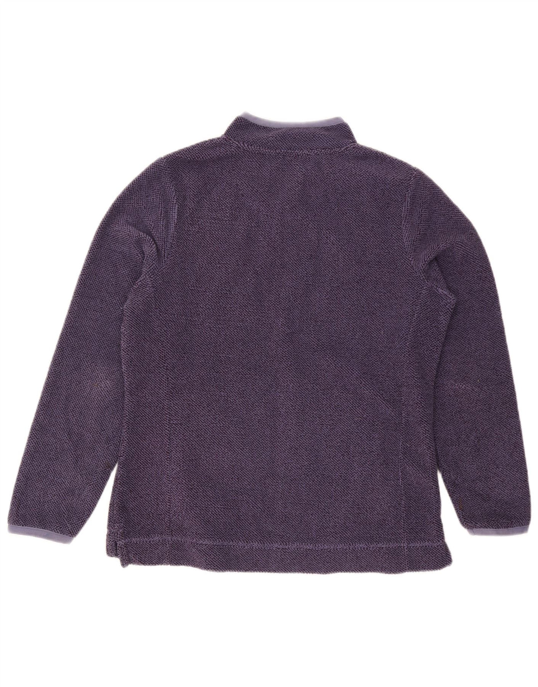 Weird Fish Dame Zip Neck Sweatshirt Jumper UK 12 Medium Purple Polyester
