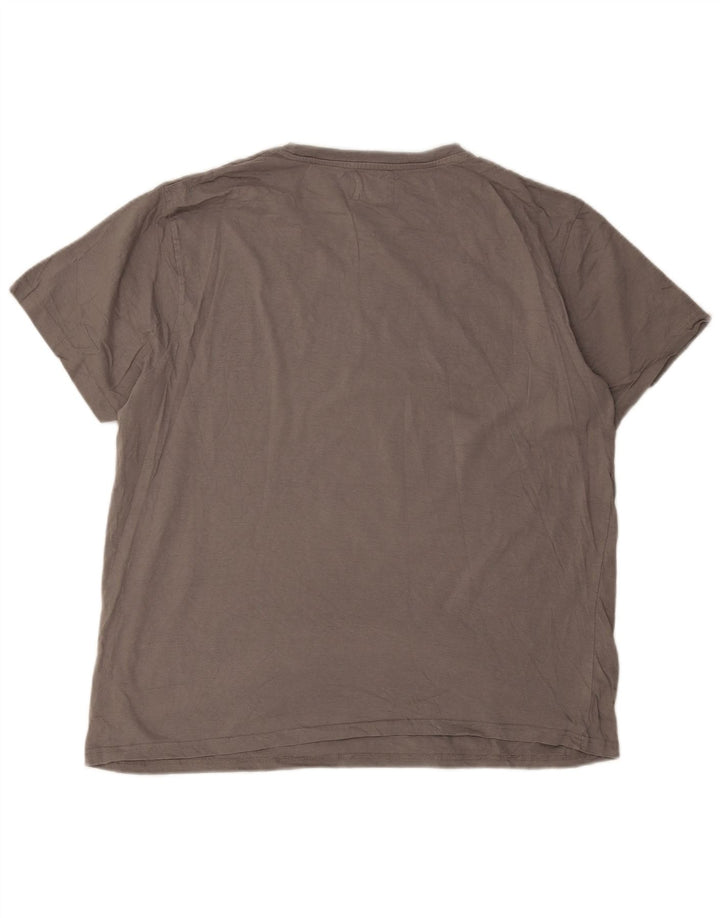 Saltrock Herre Grafisk T-Shirt Top 2XL Grå Bomuld
