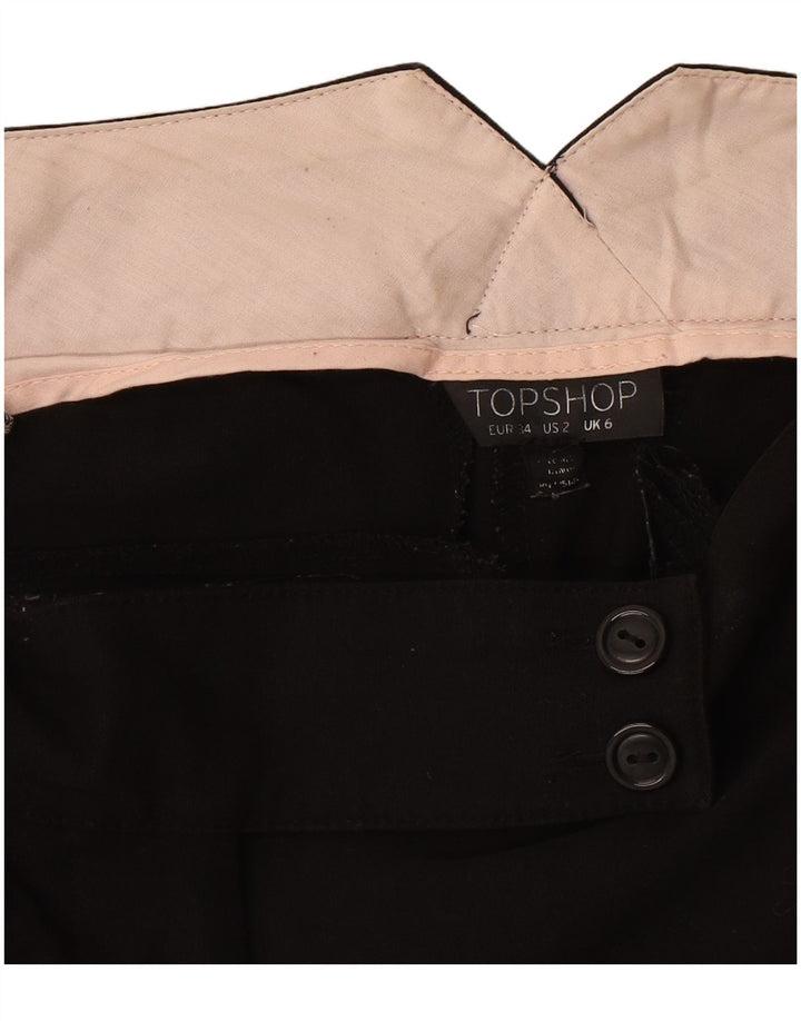 Topshop Dame Bootcut Suit Bukser UK 6 XS W28 L30 Sort
