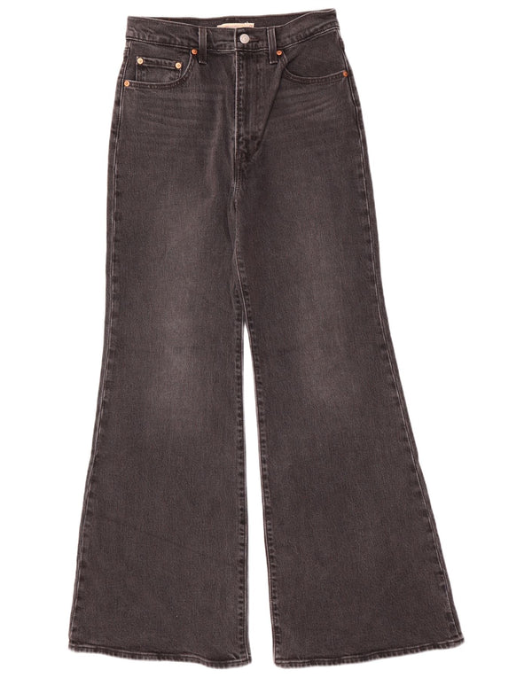Levi's Dame Ribcage Bell Højtaljede Jeans med brede ben W29 L32 Grå Bomuld
