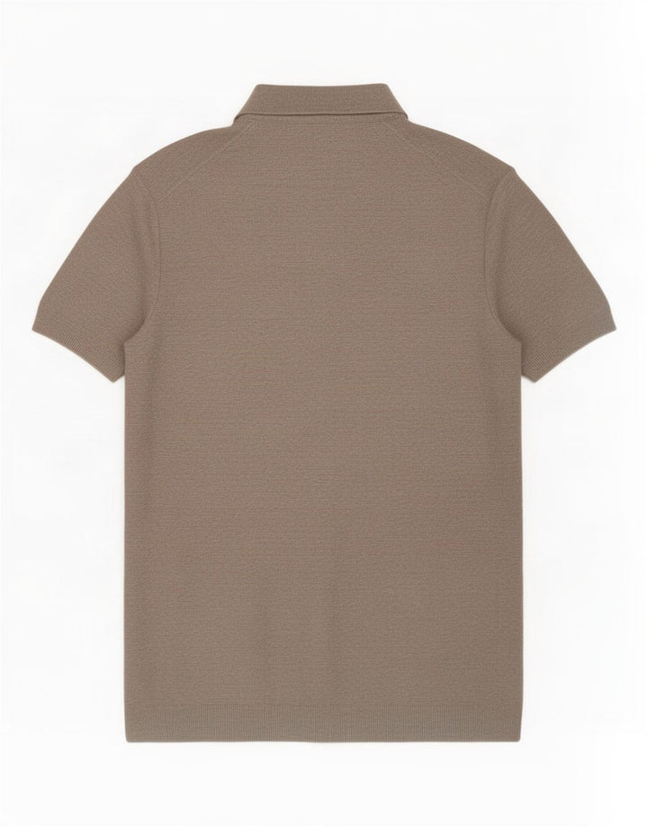 Massimo Dutti Herre Polo Shirt Stor Grå Bomuld