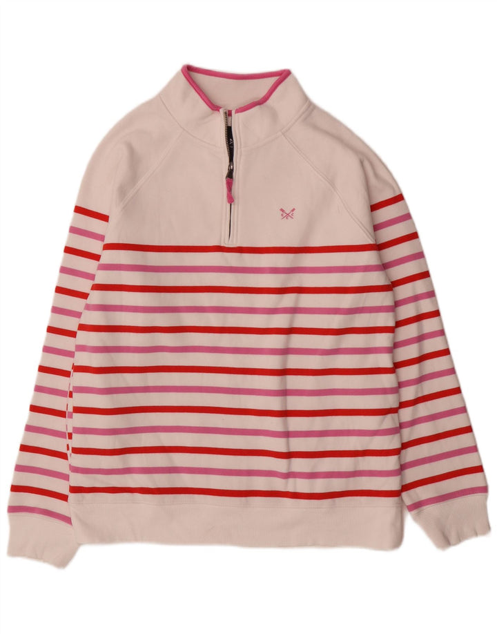 Besætningstøj Dame Sweatshirt Jumper UK 12 Medium Flerfarvet Stribet