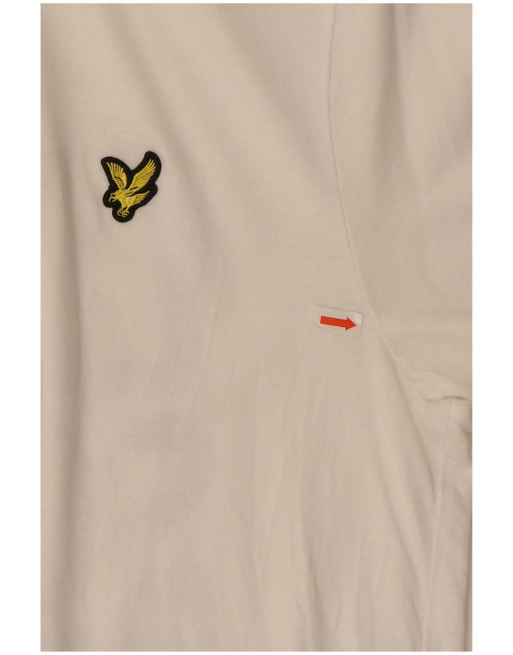 Lyle & Scott Herre grafisk T-shirt top mellem hvid bomuld