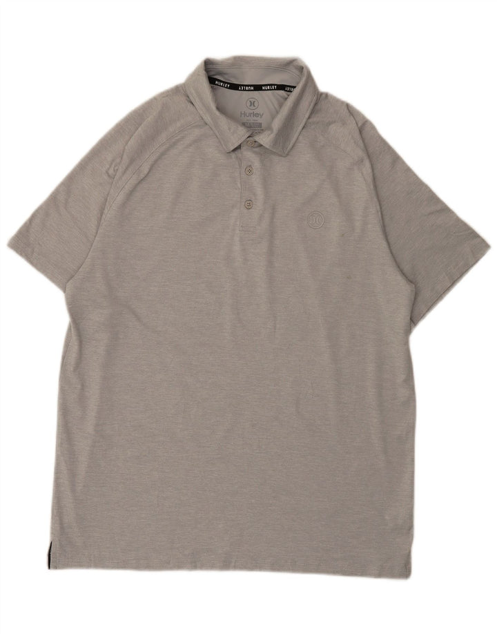 HURLEY Mens Polo Shirt Medium Grey Polyester