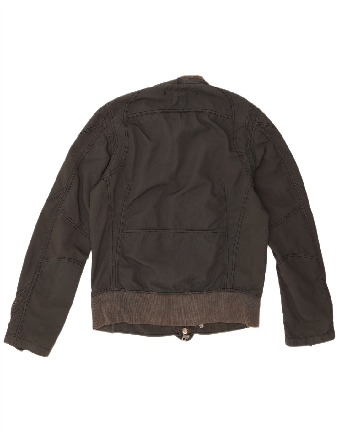 Diesel Dame Military Jacket UK 18 XL Sort Nylon