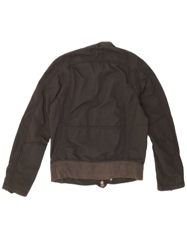 Diesel Dame Military Jacket UK 18 XL Sort Nylon