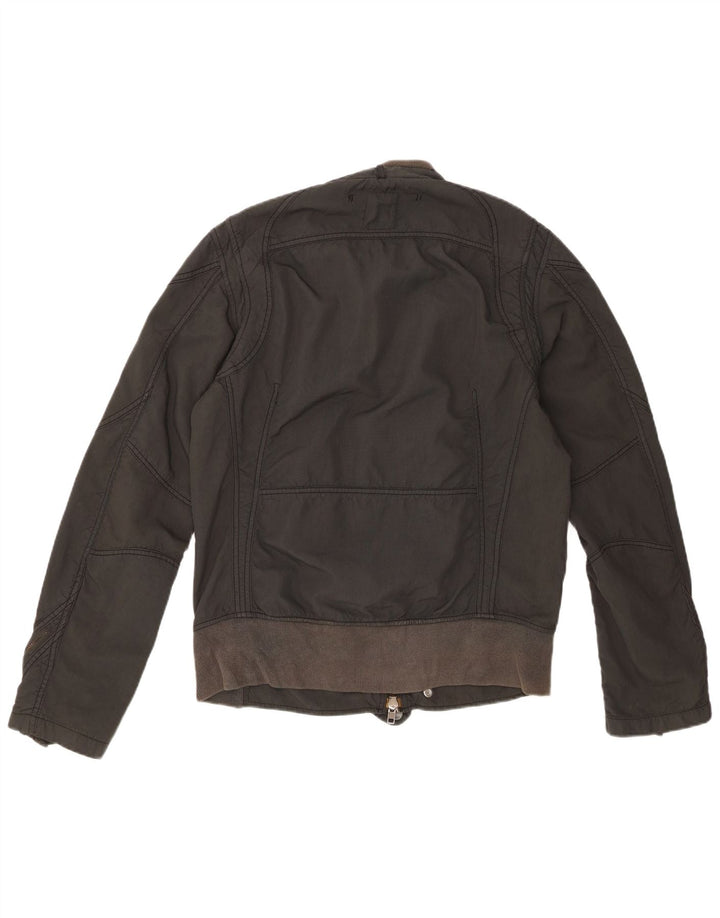 Diesel Dame Military Jacket UK 18 XL Sort Nylon
