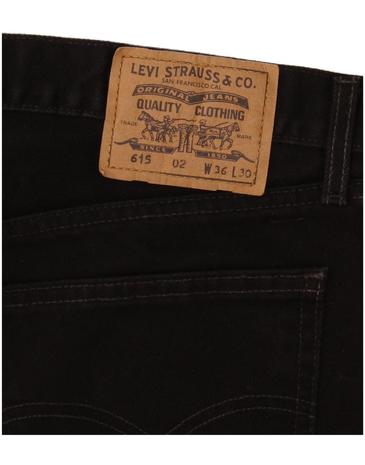 Levi's Herre 615 Straight Jeans W36 L30 Sort Bomuld