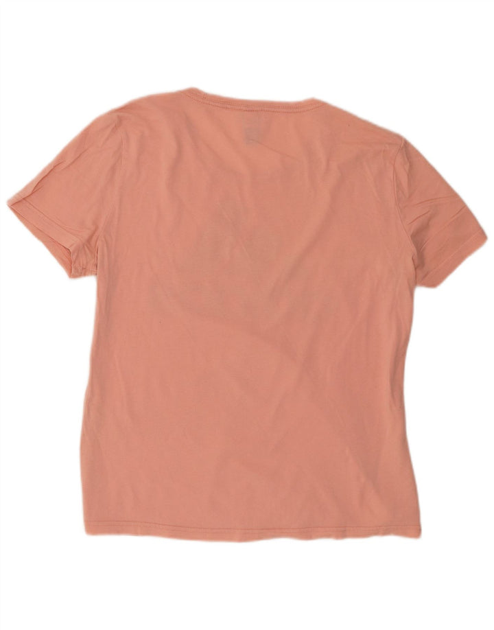 Adidas Dame Grafisk T-Shirt Top UK 14 Medium Orange