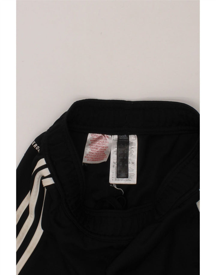 ADIDAS Boys Aeroready Tracksuit Trousers 11-12 Year Black Polyester Vintage Adidas and Second-Hand Adidas from Messina Hembry 