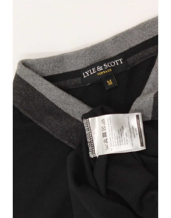 Lyle & Scott Herre poloshirt Medium Sort Colourblock Bomuld