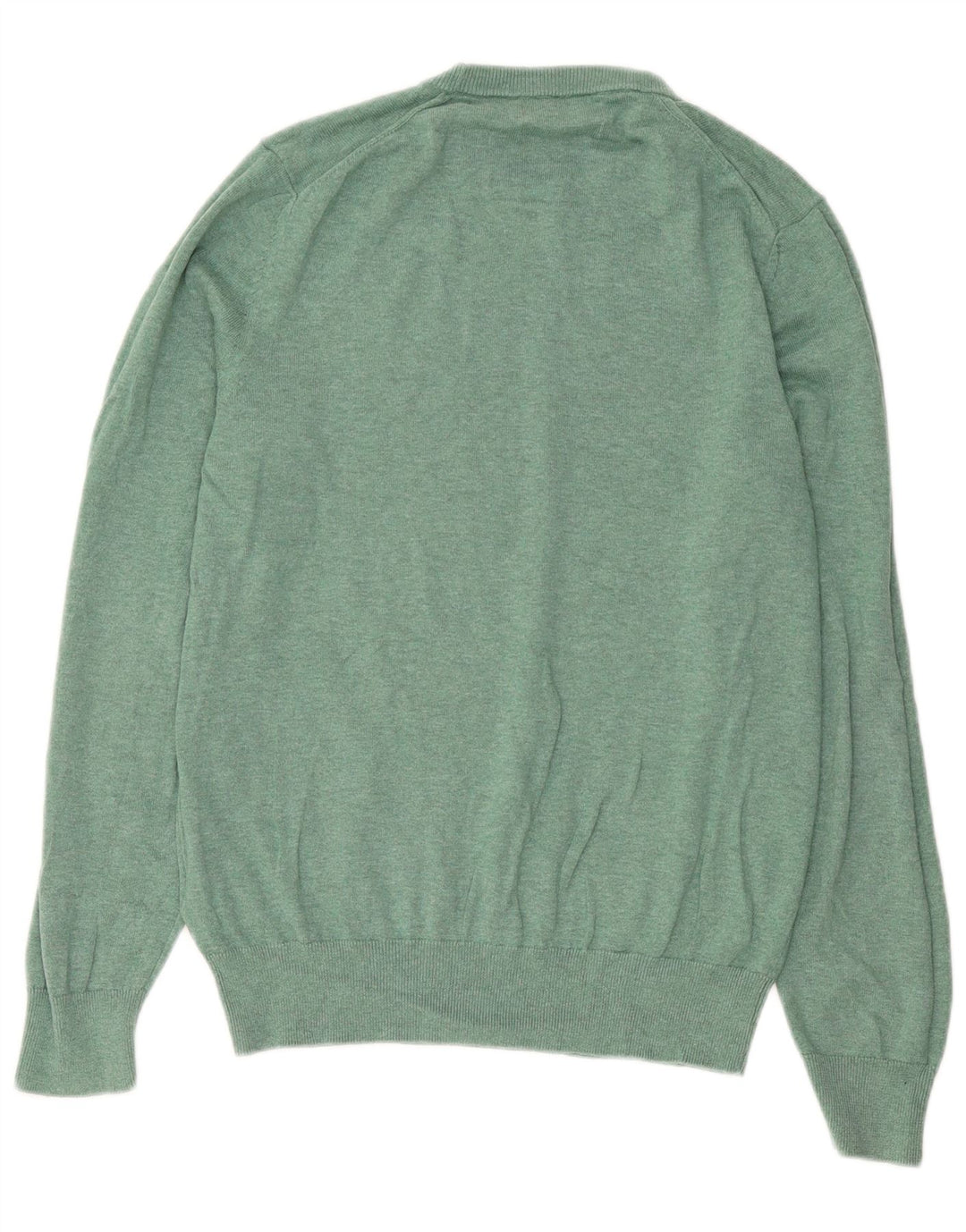 Marks & Spencer Herre sweater med rund hals, mellemgrøn bomuld
