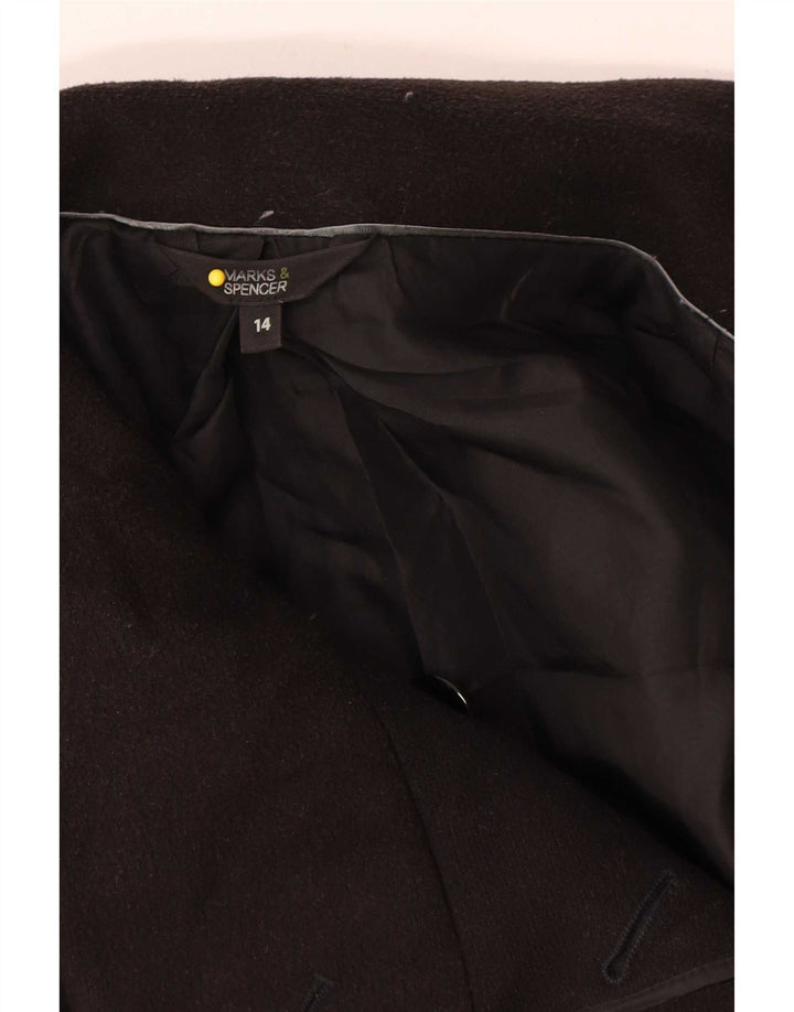Marks & Spencer Dameoverfrakke UK 14 Medium Sort Polyester