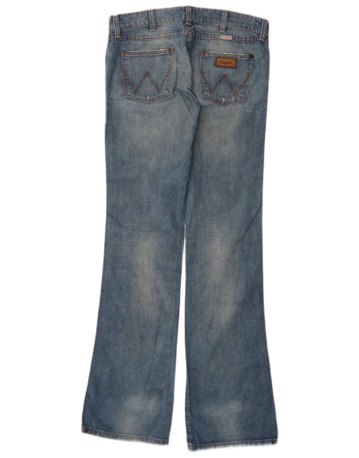 Wrangler Dame Megan Distressed Bootcut Jeans W28 L34 Blå Bomuld