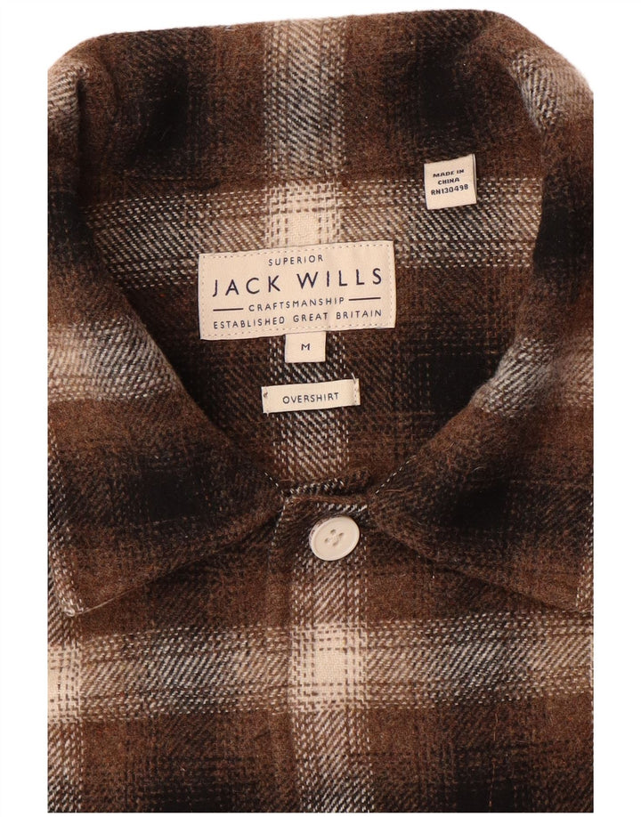 Jack Wills Herre Overshirt Flanellskjorte Medium Brun Ternet