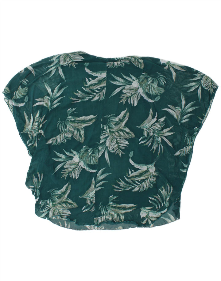 Marks & Spencer Womens Autograph Kortærmet Bluse Top UK 14 Large Green