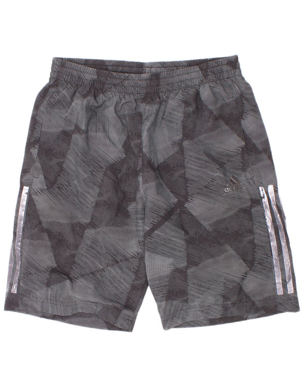 Adidas Boys Climalite Sportshorts 13-14 år Grå geometrisk polyester
