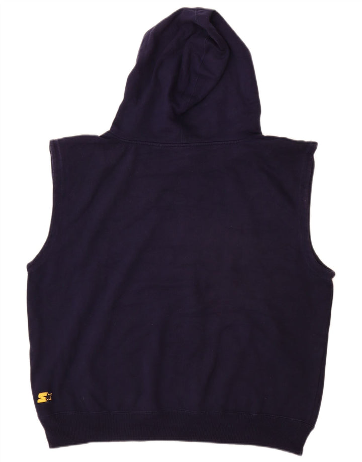 STARTER Grafisk hættetrøje uden ærmer til mænd Stor marineblå bomuld
