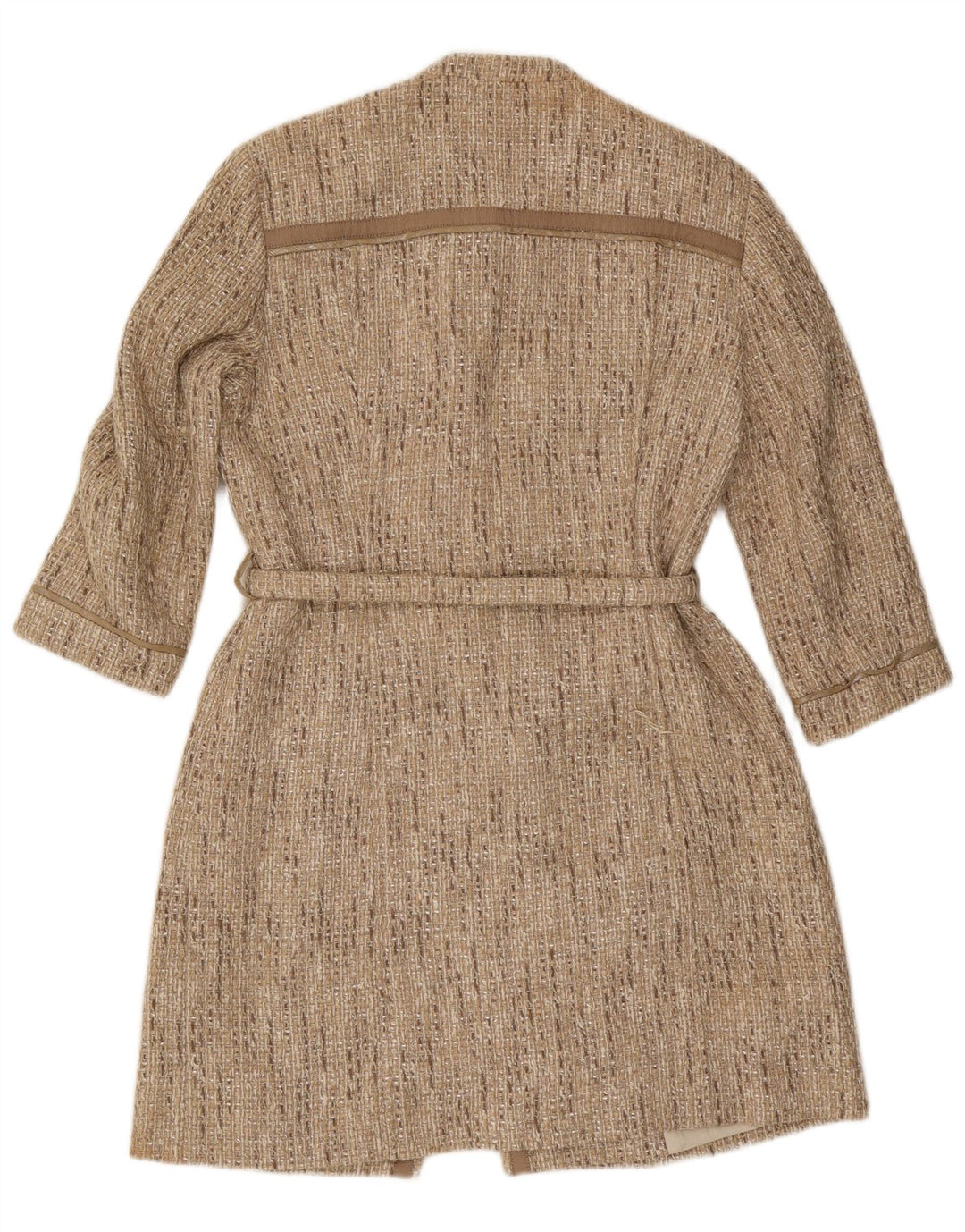 Hugo Boss Dame Overfrakke UK 14 Medium Beige Bomuld