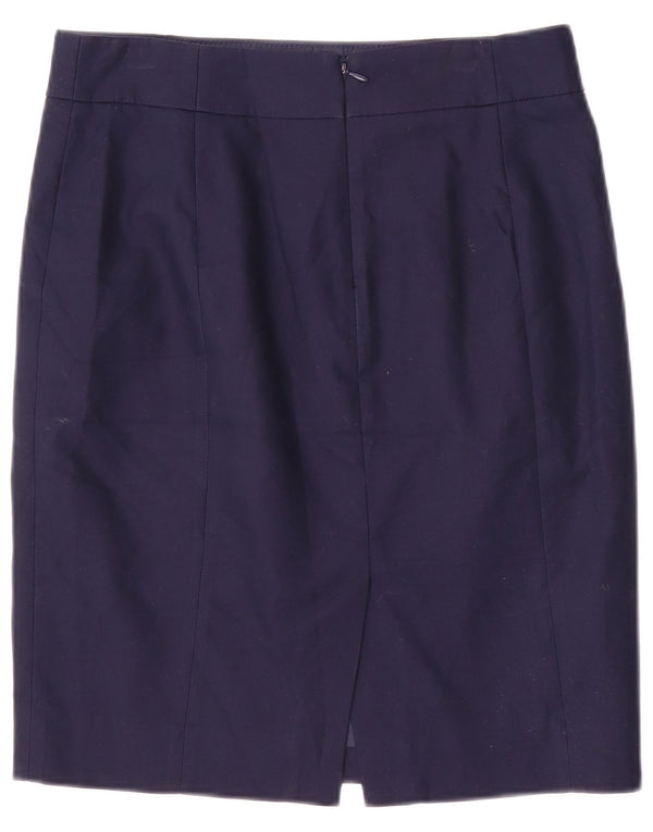 J. Crew Womens Pencil Skirt US 2 XS W28 Navy Blue Cotton
