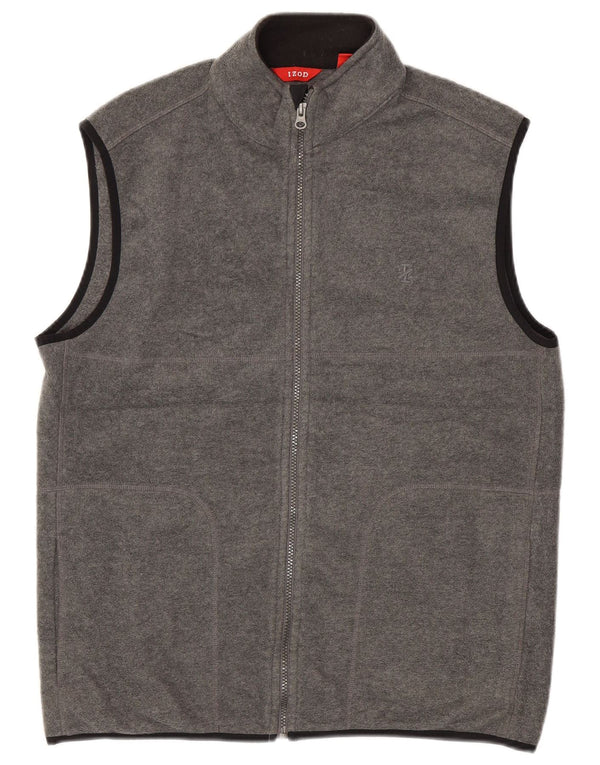 IZOD Herre Fleece Gilet UK 38 Medium Grey Polyester