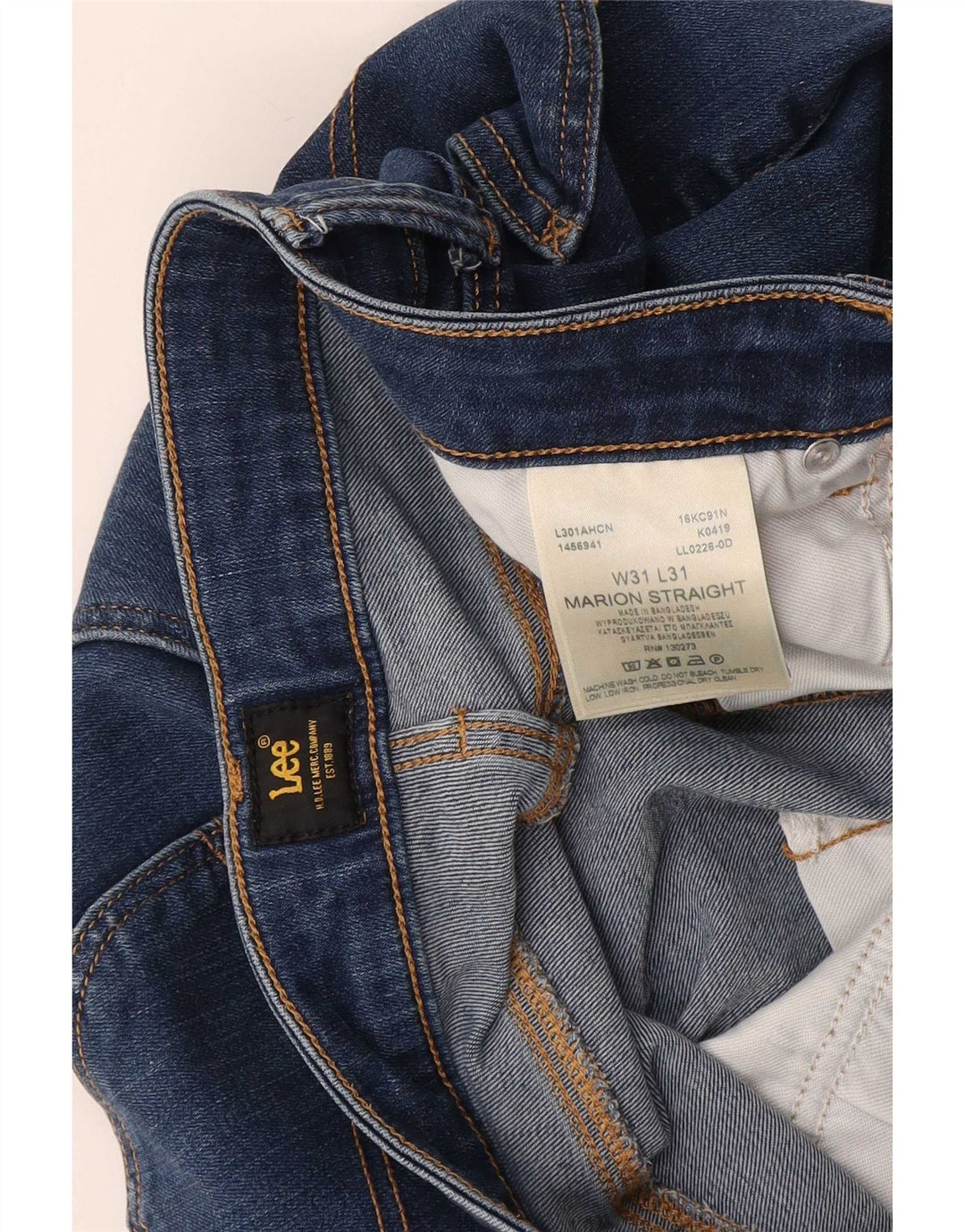 Lee Dame Marion Straight Jeans W31 L31 Blå Bomuld
