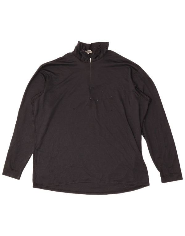 Patagonia Herre Zip Neck Pullover Træningsdragt Top XL Sort Polyester