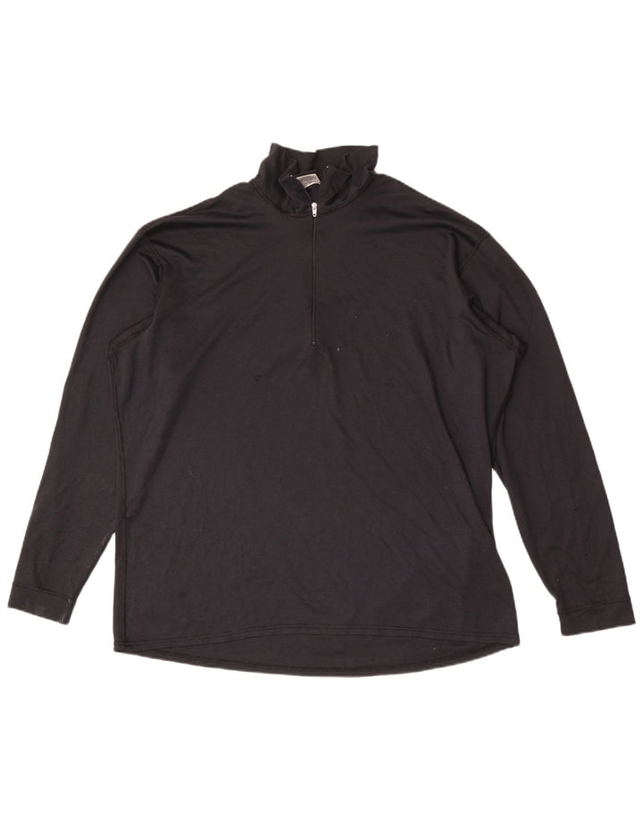 Patagonia Herre Zip Neck Pullover Træningsdragt Top XL Sort Polyester