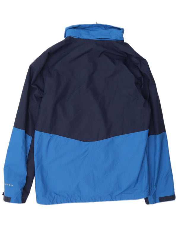 Columbia Mens Interchange Rain Jacket UK 34 XS Blue Colourblock Polyamid