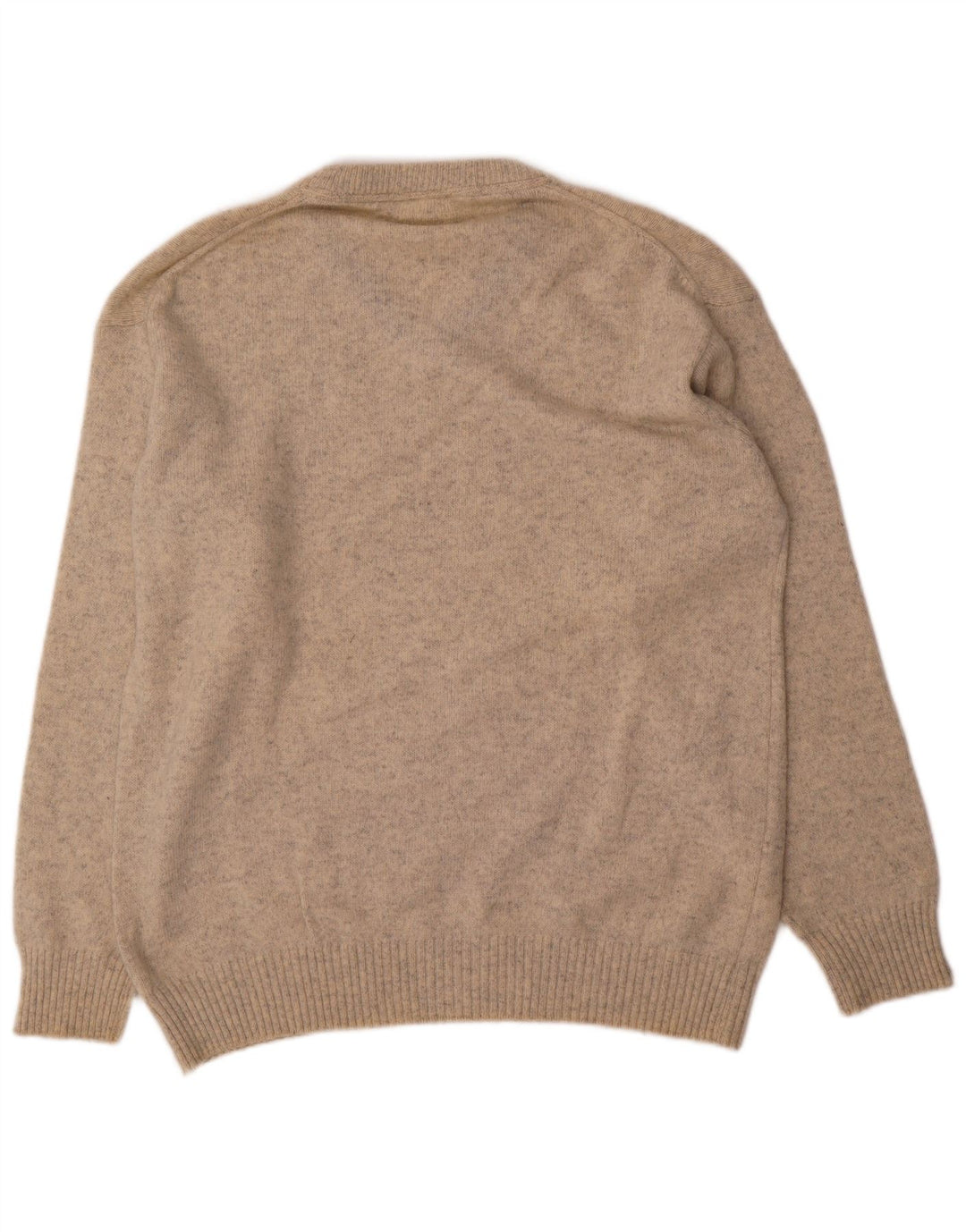 Murphy & Nye Herre V-hals sweater Stor Beige Flecked Wool