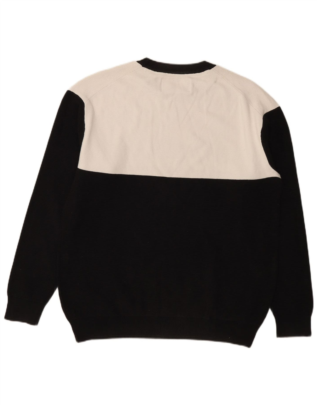 Calvin Klein Jeans Herre Grafisk Sweatshirt Jumper Large Sort Colourblock