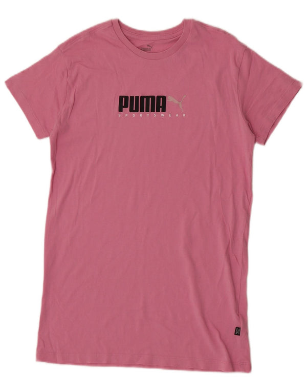 Puma piger grafisk t-shirt top 13-14 år pink bomuld