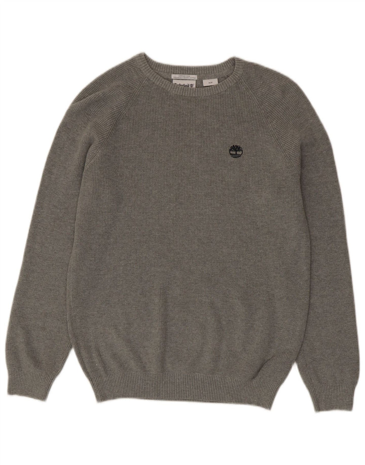 Timberland Herre sweater med rund hals, mellemgrå bomuld