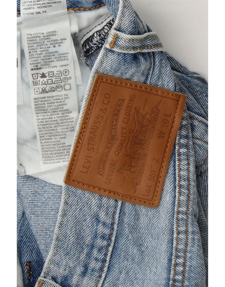 Levi's Herre 551 lige jeans W30 L27 blå bomuld