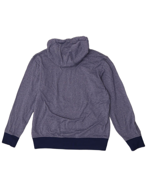 Adidas Dame Hoodie Jumper UK 14 Medium Blue Flecked Polyester