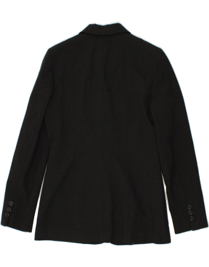 VINTAGE Womens 3 Button Blazer Jacket UK 10 Small Black Polyester Vintage Vintage and Second-Hand Vintage from Messina Hembry 