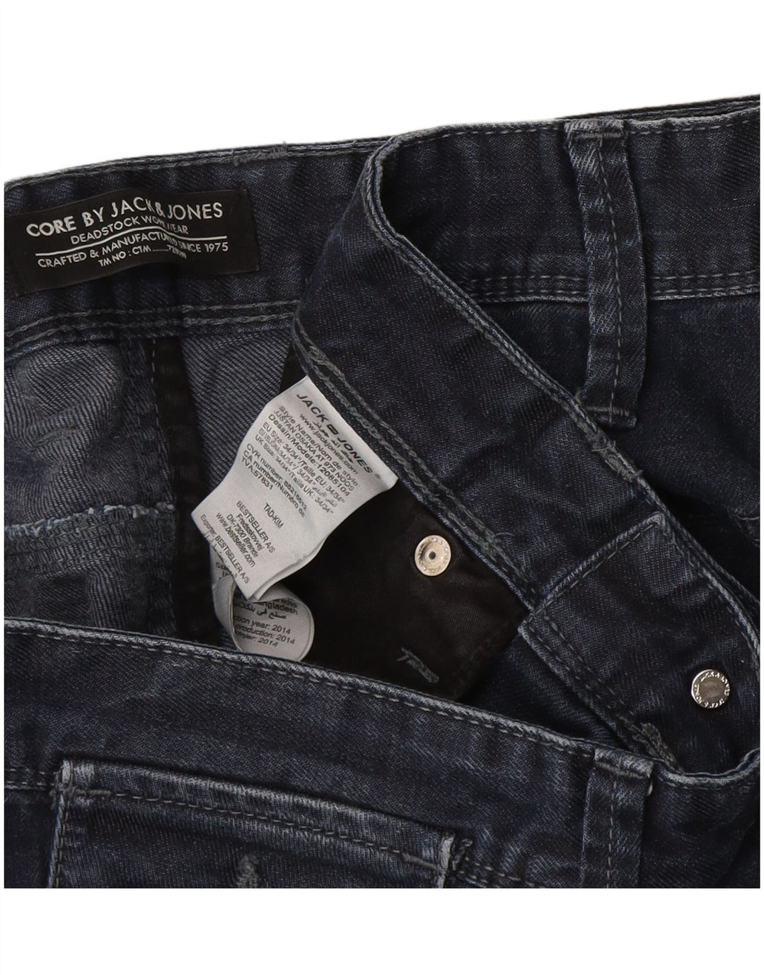 Jack & Jones Herre Stan Bootcut Jeans W34 L34 Marineblå Bomuld