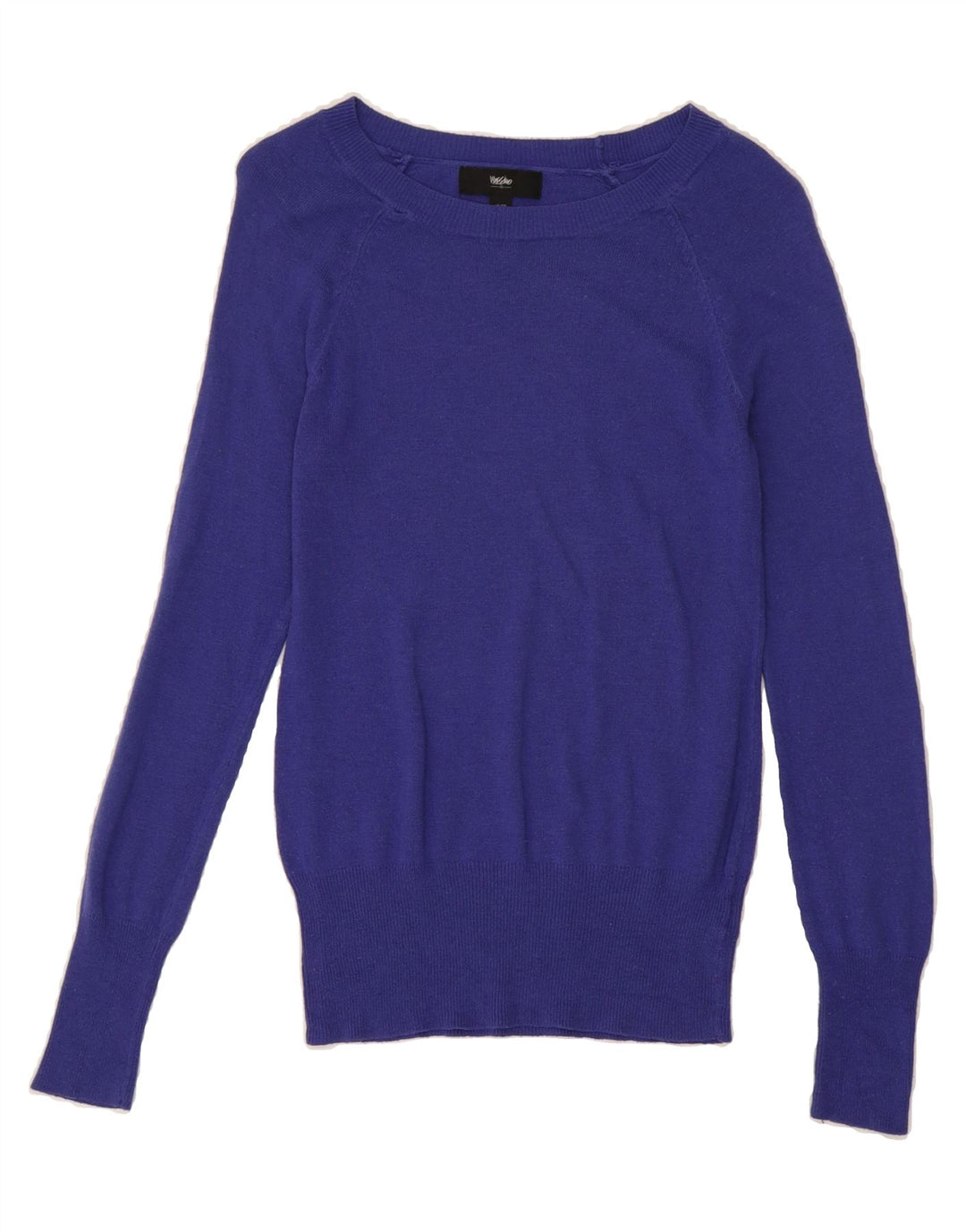 MOSSIMO Womens Boat Neck Jumper Sweater UK 6 XS Blue Nylon Vintage Mossimo and Second-Hand Mossimo from Messina Hembry 