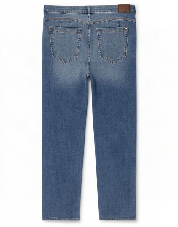 Marks & Spencer Womens Straight Jeans UK 16 Large W34 L27 Blue Cotton
