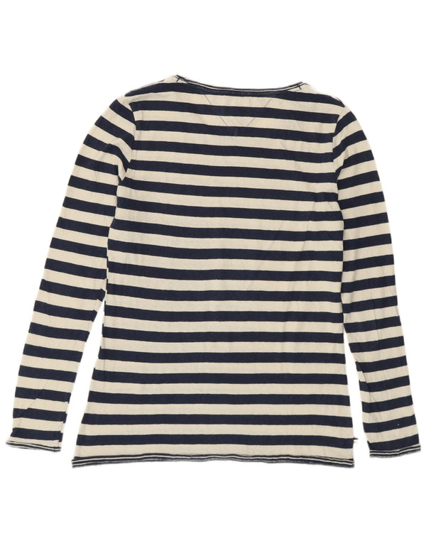 Tommy Hilfiger Dame Top Langærmet UK 6 XS Marineblå Stribet